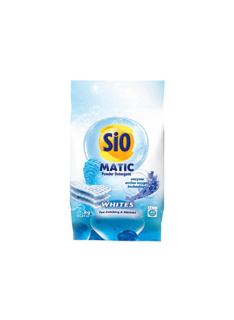 SIO Powder Detergent Matic – White 3 kg | Effective Cleaning & Brightness - Image 1