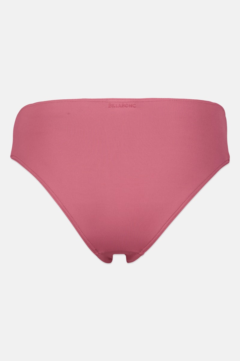 Billabong Women Ruched Solid Bikini Bottom, Purple - Image 3