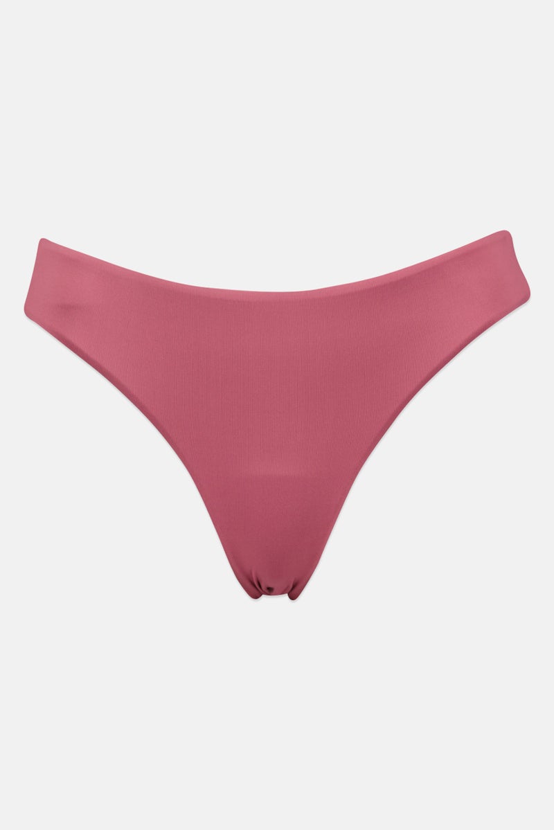 Billabong Women Ruched Solid Bikini Bottom, Purple - Image 2