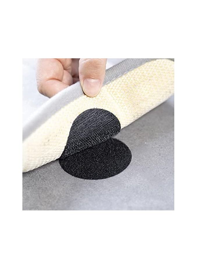Spaceshoop Anti Slip Tri Sticker Reusable Home Floor Rug Carpet Mat Grippers Self adhesive Washable Silicone Grip Sticker Pad 15Pcs White  - Image 5