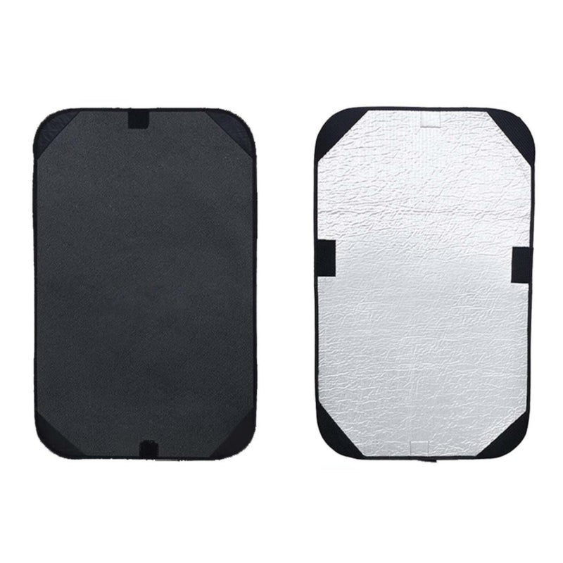 RV Sunshade: 16 X 25 Inch Silver Foldable Window Shade - Full UV Protection Heat Insulation Blackout Privacy Screen for RV Camping Travel Trailer - Image 2