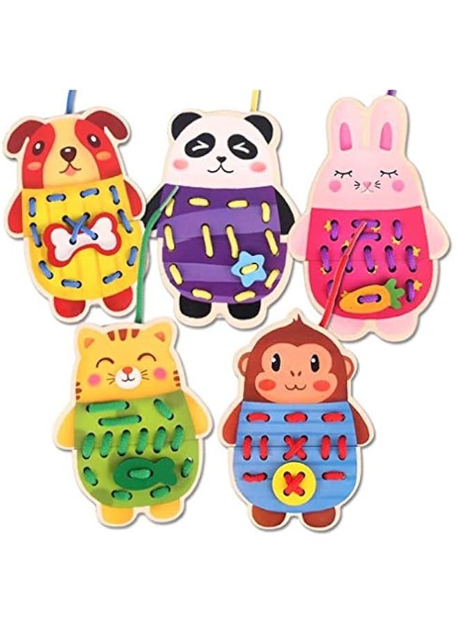 دوركو لعبة خشبية تعليمية للأطفال الصغار بأشكال حيوانات مونتيسوري - Image 1