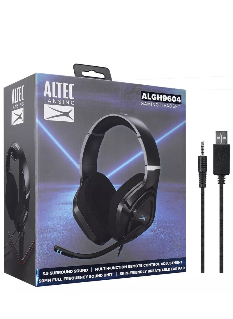 Altec Lansing - ALGH9604 Gaming Headset - Mesh Earcups - Noise Cancelling Microphone - Inline Volume Control - Breaded Cable - Image 1