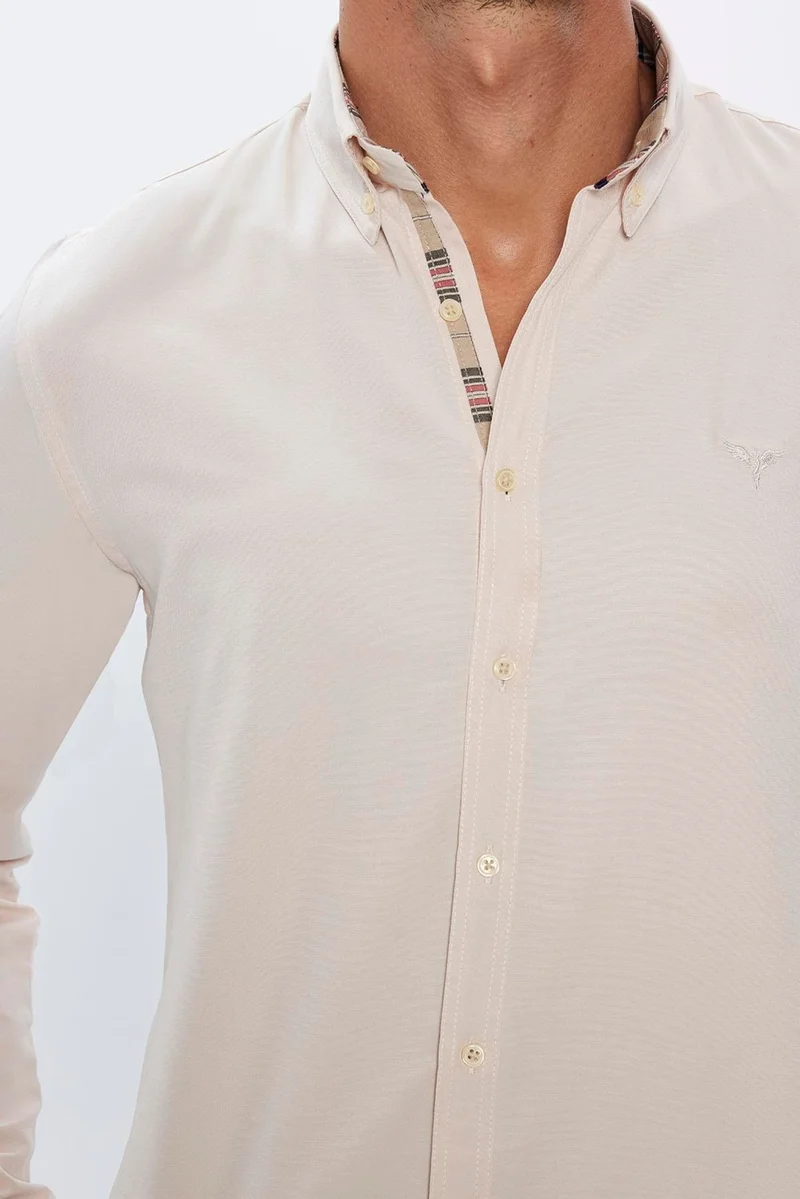تودورس Slim Fit Slim Fit Long Sleeve Poplin Oxford