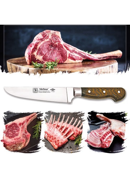 Sürbisa Sürbısa 61010-YM Wooden Handled Local Butcher Knife  - Image 3
