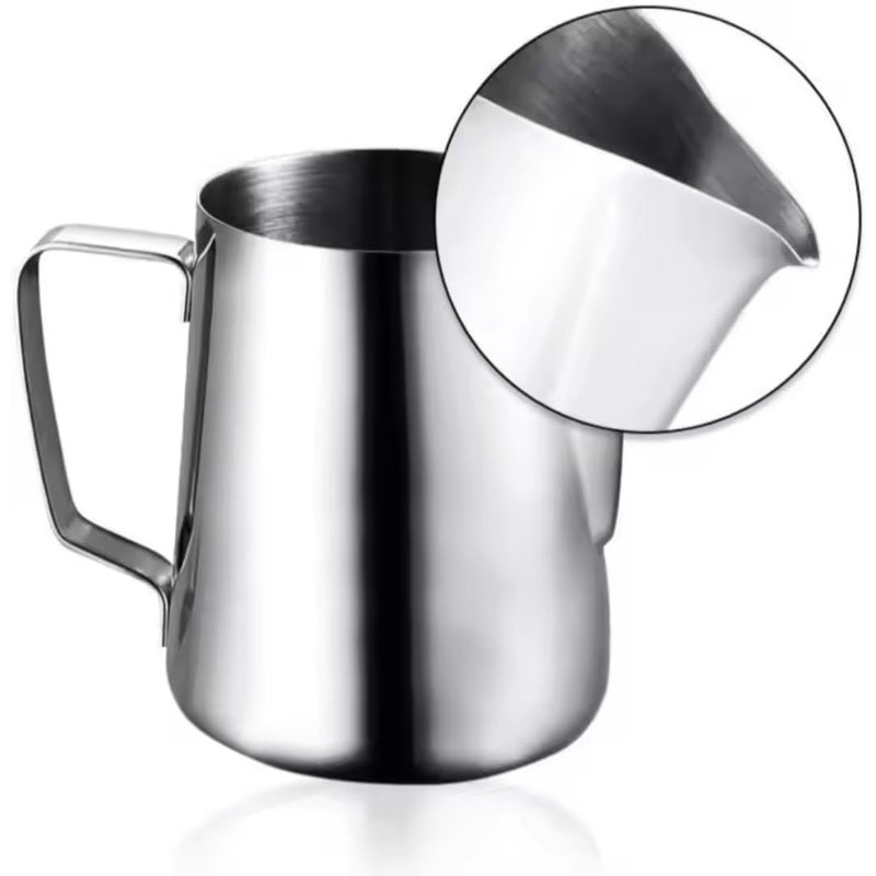 BEAN BLISS Bean Bliss Stainless Steel Milk Frothing Pitcher 600ml 20Oz Pitcher with Pour Spout Sturdy Handle Perfect for Latte Art Cappuccino Frothing Milk Premium BaristaGrade Frothing Jug - Image 2