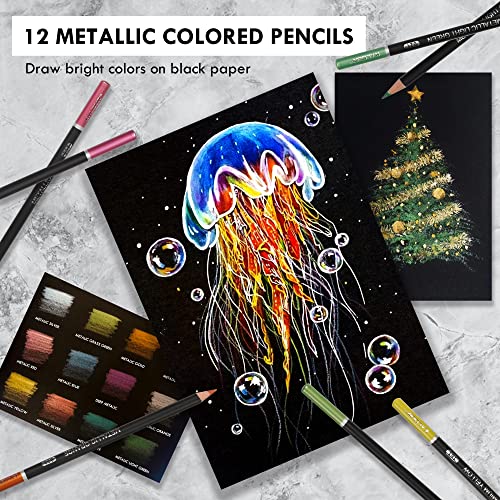 KALOUR 180 Colored Pencil for Artists - Rich Pigment Soft Core - Oil-Based - Ideal for Coloring Drawing Sketching Shading Blending - Vibrant Color（Tin Case） - Image 5
