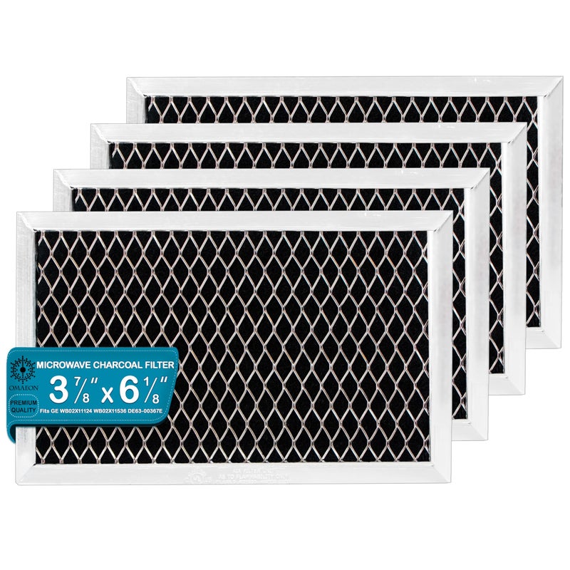 Omaeon Replacement Charcoal Filter JX81J - 6.12" x 3.87" (2 Pack) – Microwave Recirculating Charcoal Filter Compatible with GE WB02X11124 WB06X10823, WB02X11536, Samsung DE63-00367E, Fits GE Microwave Ovens - Image 5