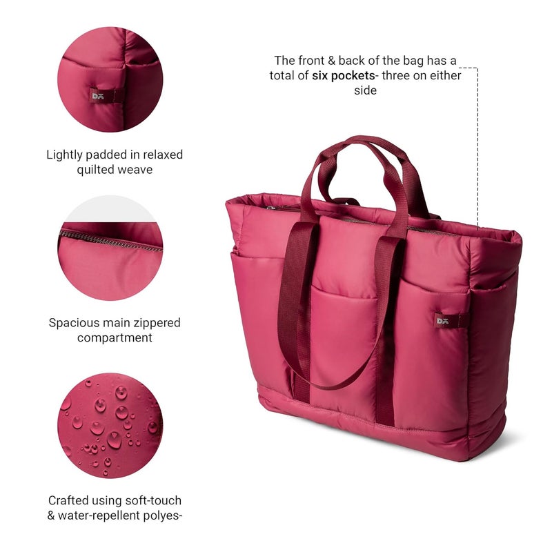 Daily Objects Idyll Tote Bag for Girls and Women| Crafted using Soft-Touch & Water-Repellent Polyester | Polyfill Cushioning on the Inside | Holds Any laptops upto 14’’ - Image 2