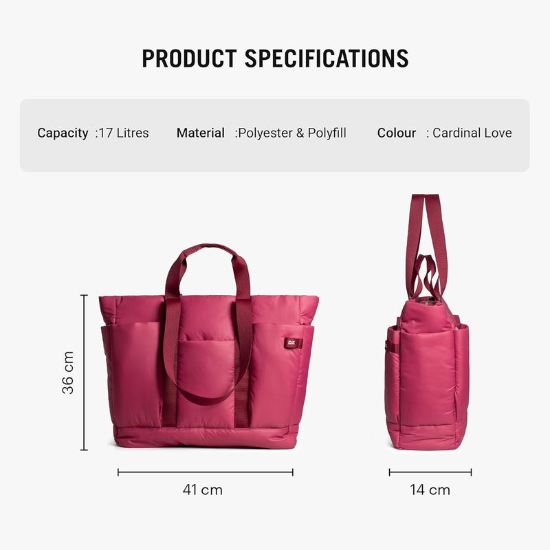 Daily Objects Idyll Tote Bag for Girls and Women| Crafted using Soft-Touch & Water-Repellent Polyester | Polyfill Cushioning on the Inside | Holds Any laptops upto 14’’ - Image 4