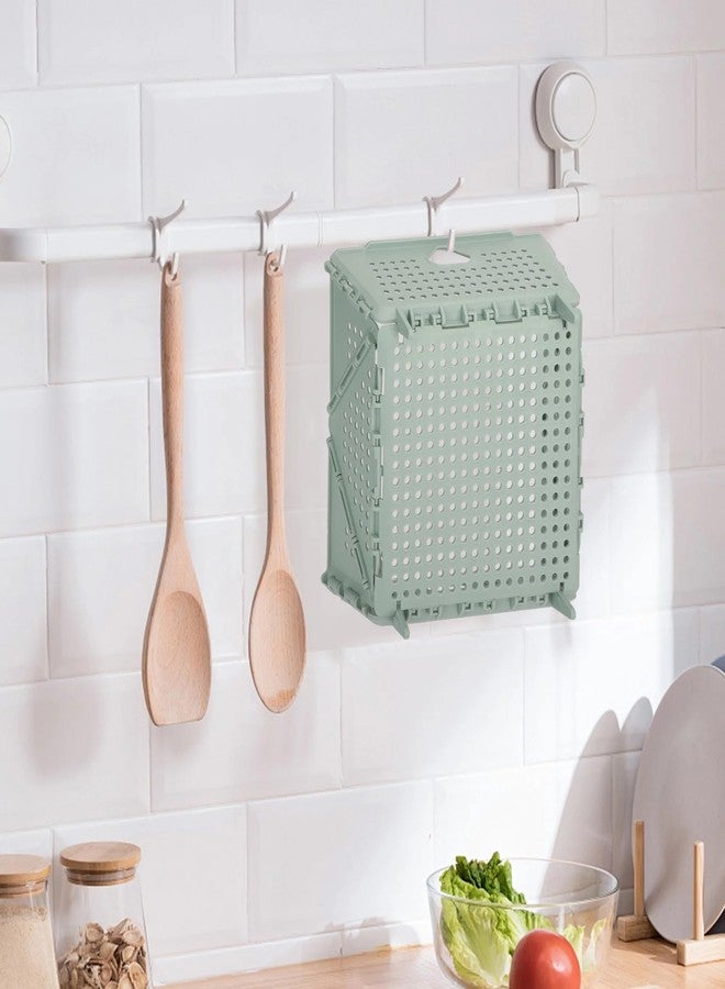 SOLDTRUE Collapsible Strainers and Colanders for Kitchen, Foldable Food Strainers with Handle, Plastic Drain Basket for Pasta, Fruit, Vegetables (Green) - Image 4