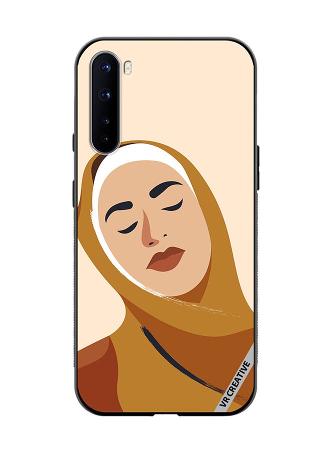 VR CREATIVE غطاء حماية لهاتف OnePlus Nord بتصميم شكل امرأة كرتوني متعدد الألوان - Image 1
