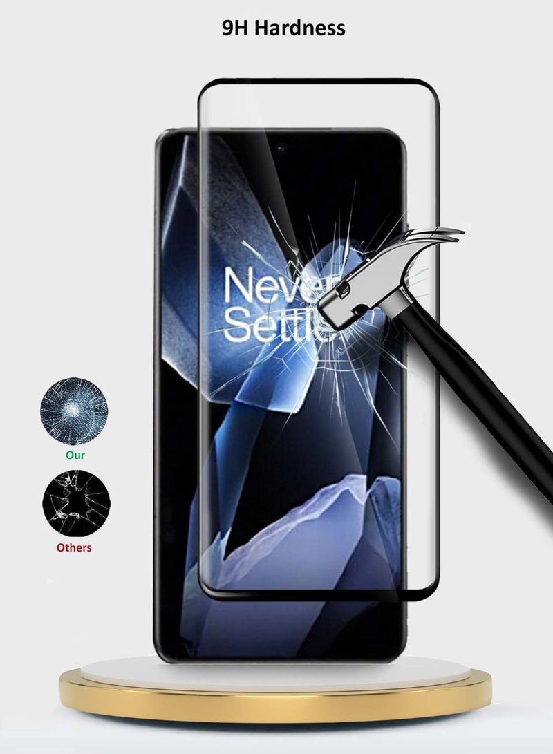 Wtech OnePlus 13 5G 2024 Premium Edge-Pro Series Full Glue Full Cover Tempered Glass Screen Protector - Clear/Black - Image 3