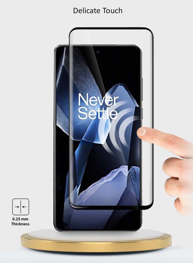 Wtech OnePlus 13 5G 2024 Premium Edge-Pro Series Full Glue Full Cover Tempered Glass Screen Protector - Clear/Black - Image 4