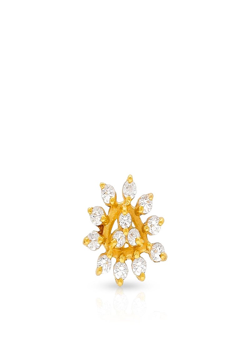 Malabar Gold and Diamonds 22 Karat 916 Purity Screw Nosepin for Women DZNP081Y - Image 2