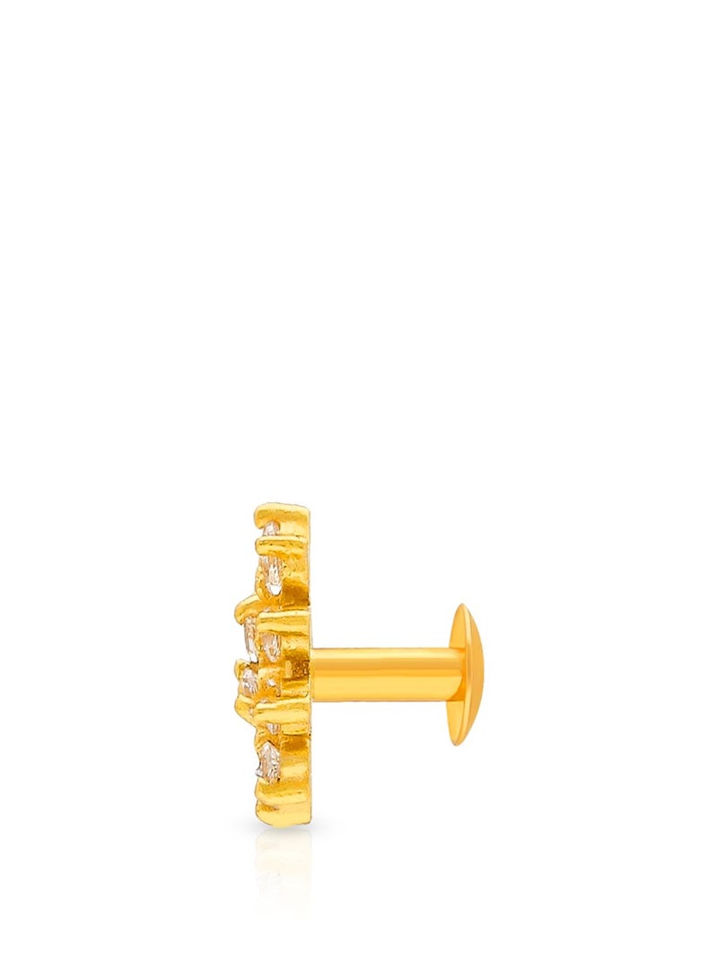 Malabar Gold and Diamonds 22 Karat 916 Purity Screw Nosepin for Women DZNP081Y - Image 3