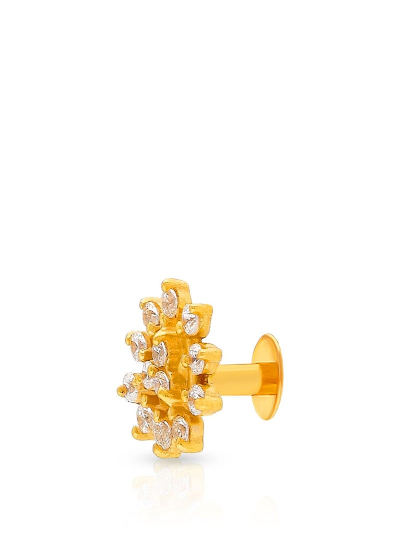 Malabar Gold and Diamonds 22 Karat 916 Purity Screw Nosepin for Women DZNP081Y - Image 1