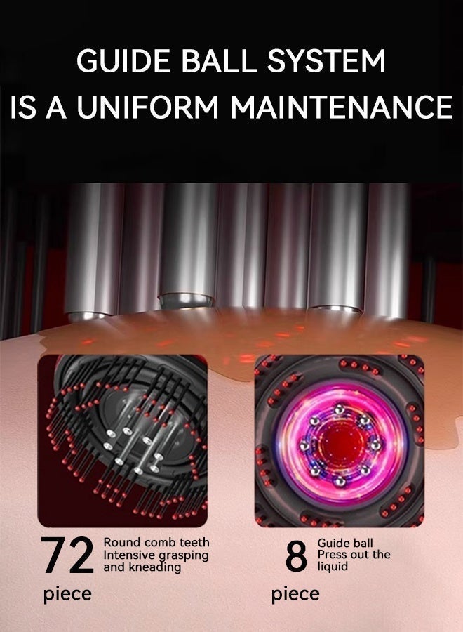 فرشاة شعر، أداة توزيع زيت فروة الرأس، قابلة لإعادة الشحن، تدليك اهتزازي، مقاومة للماء IPX7، مشط تدليك عميق للرأس محمول لنمو الشعر واسترخاء الرأس، مدلك مضاد لتساقط الشعر - Image 2
