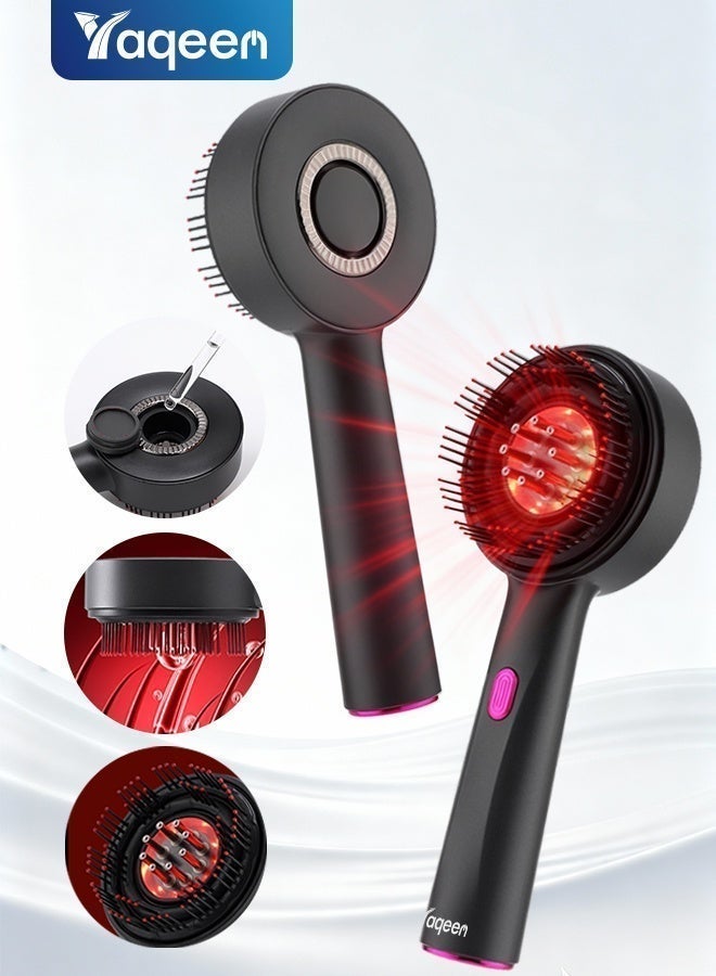 فرشاة شعر، أداة توزيع زيت فروة الرأس، قابلة لإعادة الشحن، تدليك اهتزازي، مقاومة للماء IPX7، مشط تدليك عميق للرأس محمول لنمو الشعر واسترخاء الرأس، مدلك مضاد لتساقط الشعر - Image 1