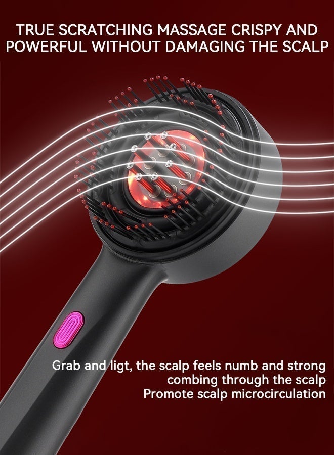 فرشاة شعر، أداة توزيع زيت فروة الرأس، قابلة لإعادة الشحن، تدليك اهتزازي، مقاومة للماء IPX7، مشط تدليك عميق للرأس محمول لنمو الشعر واسترخاء الرأس، مدلك مضاد لتساقط الشعر - Image 5