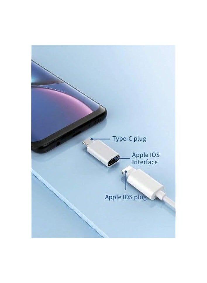 erorex Lightnin g to Type-C adapter,USB C Male to Lightnin g Female Adapter, USB Type C to Lightnin g Connector for iPhon 15/15 Plus/15 Pro/15 Pro Max,iPad Air,Galaxy,Pixel,Support Charging - Image 2