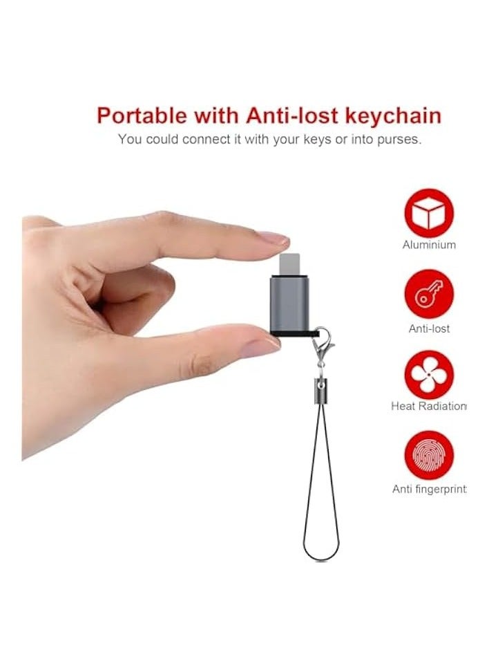 erorex Lightnin g to Type-C adapter,USB C Male to Lightnin g Female Adapter, USB Type C to Lightnin g Connector for iPhon 15/15 Plus/15 Pro/15 Pro Max,iPad Air,Galaxy,Pixel,Support Charging - Image 3