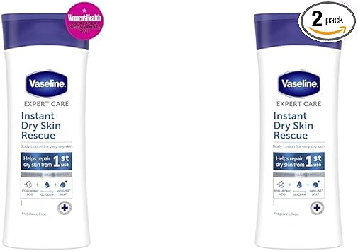 Vaseline لوشن الجسم فازلين إكسبيرت كير لإنقاذ البشرة الجافة الفورية مرطب مختبر جلدياً للبشرة الجافة جداً 400 مل عبوة من 2 - Image 1