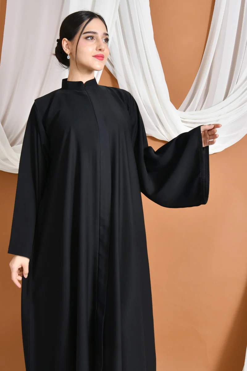 HAWRAA ABAYA Rawaa Abaya | Half-flare with hidden zipper and wide sleeves