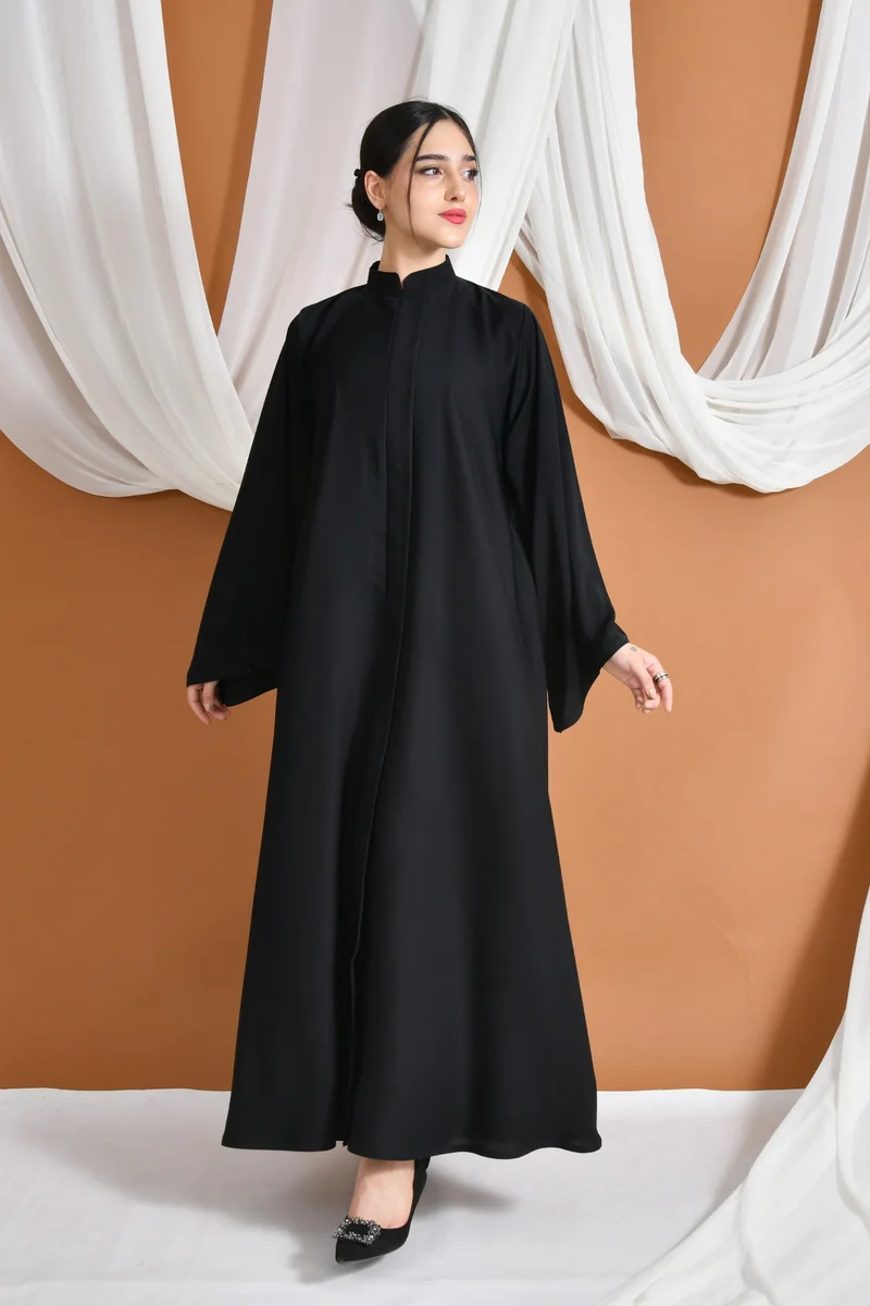 HAWRAA ABAYA Rawaa Abaya | Half-flare with hidden zipper and wide sleeves