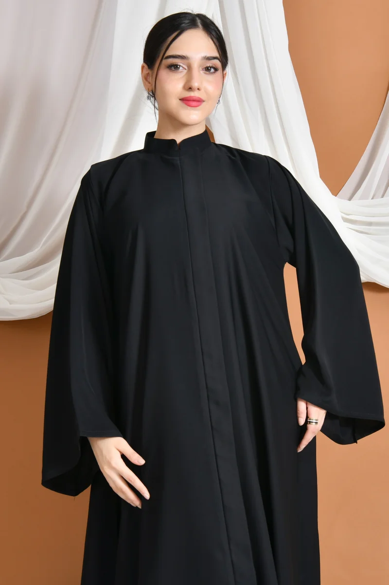 HAWRAA ABAYA Rawaa Abaya | Half-flare with hidden zipper and wide sleeves