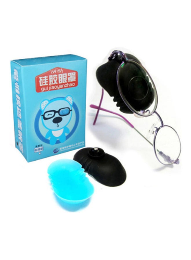 اليشمك زوج لاصقات من السيليكون لنظارات القراءة الطبية لحالات الحول وضعف النظر لدى الأطفال، أسود - Image 1