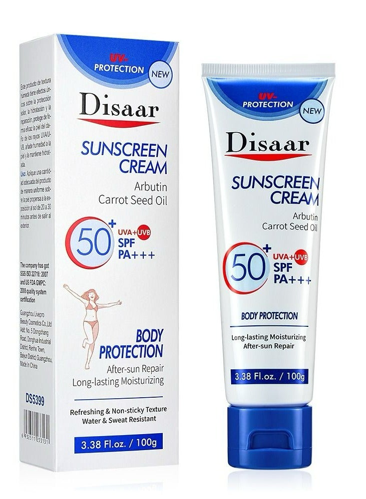 ديسار كريم الوقاية من الشمس أربوتين زيت بذور الجزر SPF 50 PA+++ 100 جم