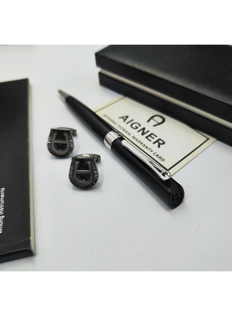 Aigner pen and cufflink