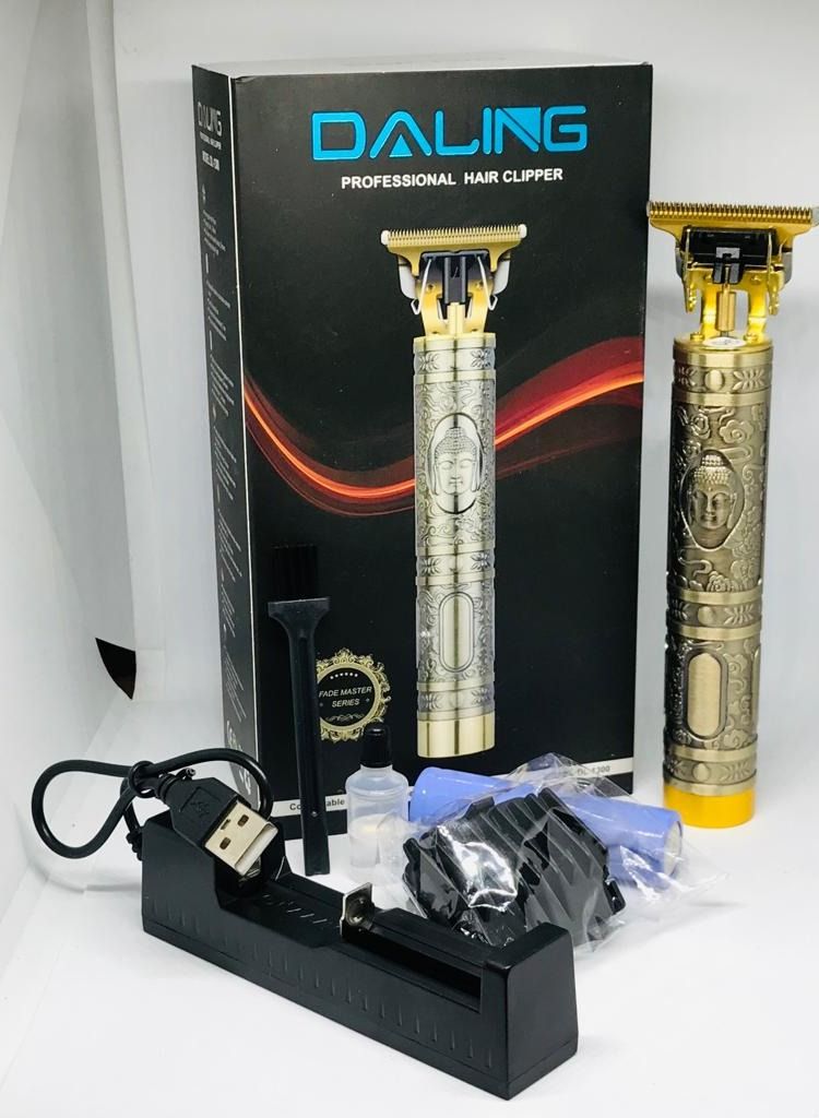 Daling 7-Piece Professional Adjustable Blade Clipper Set Gold/Black 64x30x40cm - Image 1