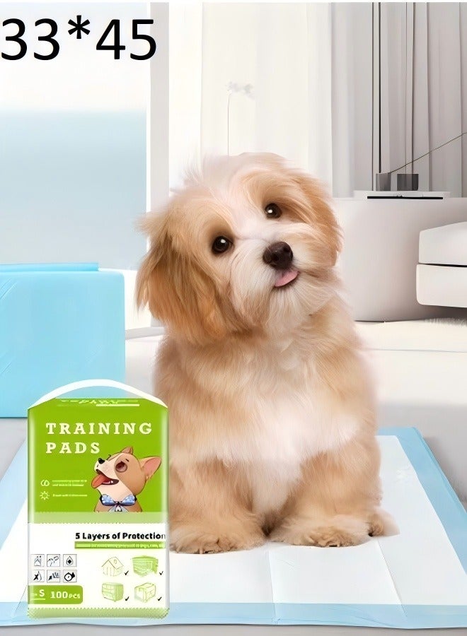 Thickened Disposable Absorbent Quick Drying Leak Proof Pet Urine Pad Puppy Potty Training Pad 33X45cm 100 Pieces - Image 1