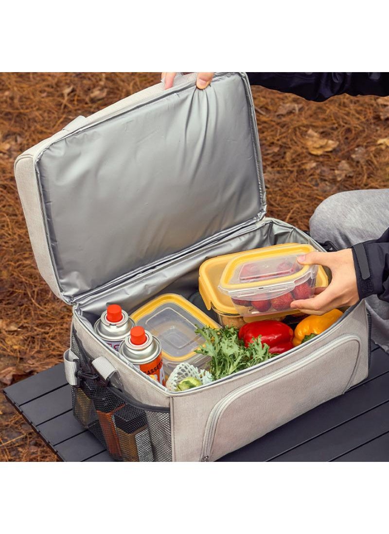 Generic Outdoor Oxford cloth double-layer insulation bag car ice pack large capacity portable picnic  - Image 5