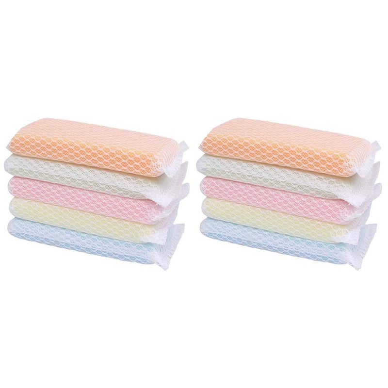Double Sided Cleaning Sponge Scrubber Pads 10pcs for Kitchen Bathroom Dishes - Image 2