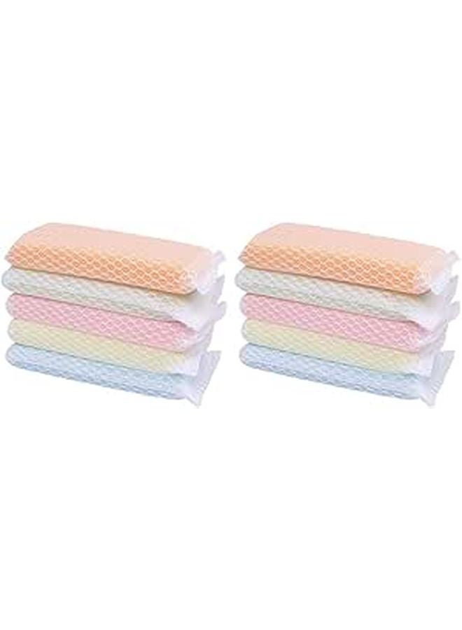 Double Sided Cleaning Sponge Scrubber Pads 10pcs for Kitchen Bathroom Dishes - Image 1