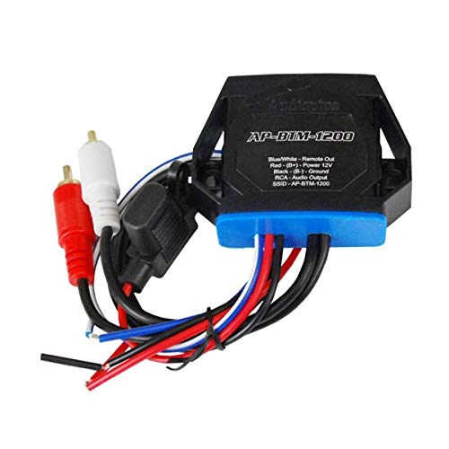 Audiopipe Marine Wireless Music Stream Audio Receiver (AP-BTM-1200), Blutooth 5.0 Adaptor, RCA Stereo Outputs, Perfect for Marine, ATV, UTV, Golf Car, Home Music - Image 1