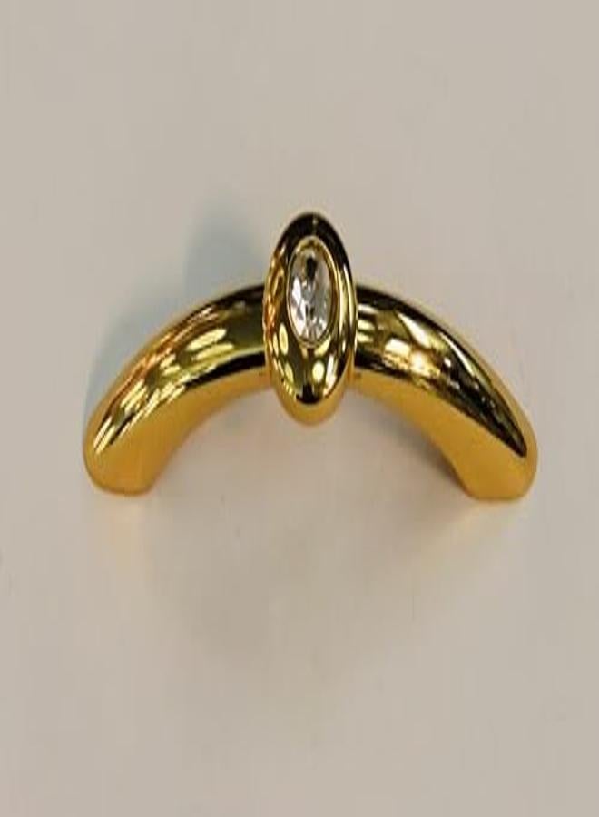 Kitchen Cabinet Handle, Pull Handle, Gold Color, Italian Made, Size 65 Mm, 6.5 Cm, Handle Height 1.5 Cm - Image 1