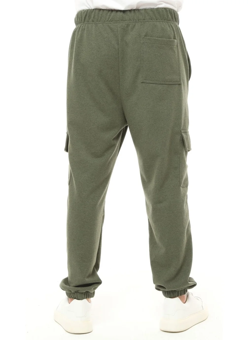 Defy'S Men's Cargo Pocket Jogger Sweatpants Khaki