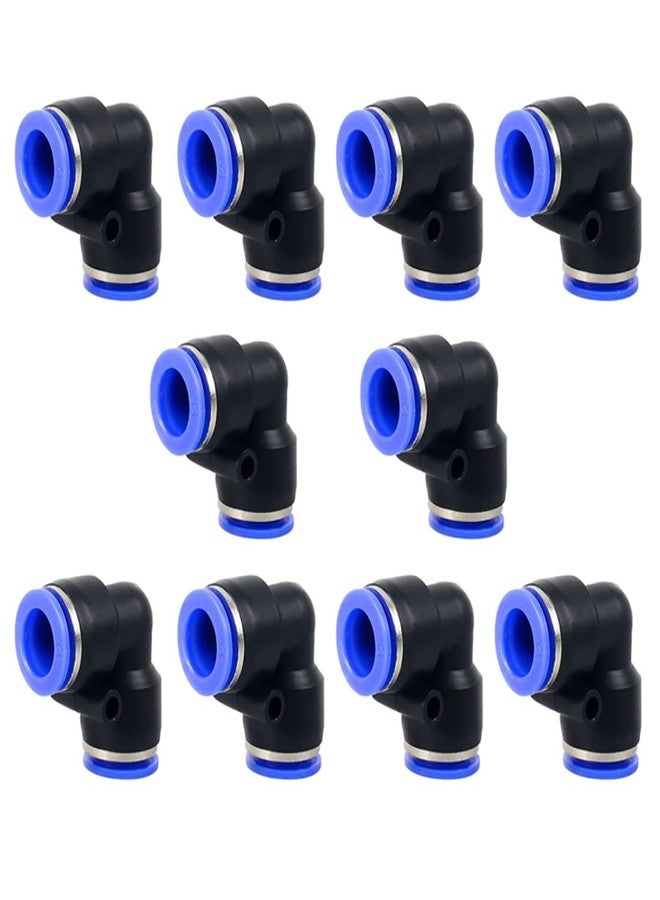 Metaland Elbow Push to Connect Fitting, 1/2" OD Pneumatic Air Line 90 Degree Quick Push Lock Adapters (Pack of 10) - Image 1