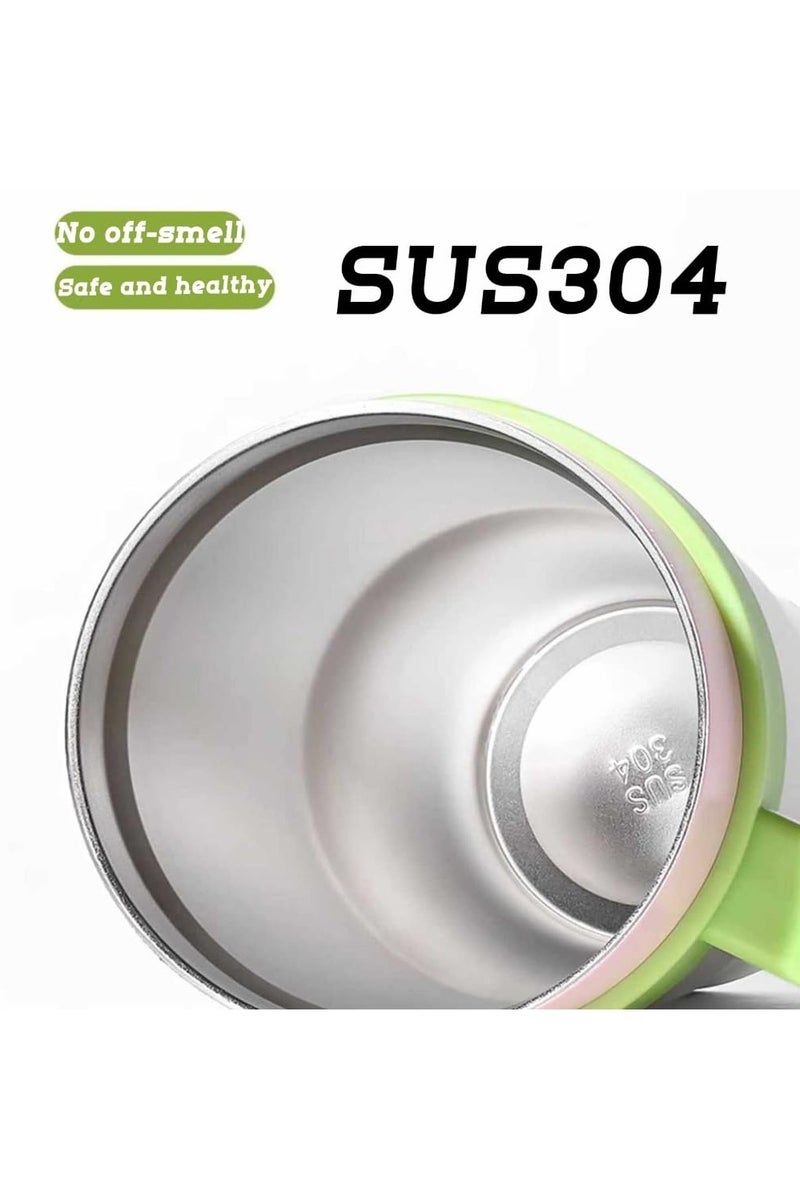 Fashioncoffeecup 40 oz stainless steel thermos cup with straw and handle, stainless steel double-wall vacuum insulated travel cup, stainless steel vacuum insulated water bottle travel cup, ice coffee cup, suitable for home, office or car, keeps drinks hot or cold for hours (green) - Image 4