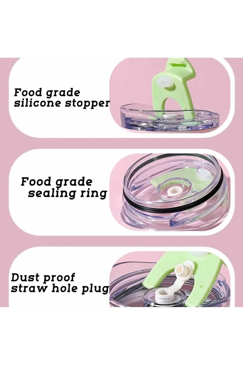 Fashioncoffeecup 40 oz stainless steel thermos cup with straw and handle, stainless steel double-wall vacuum insulated travel cup, stainless steel vacuum insulated water bottle travel cup, ice coffee cup, suitable for home, office or car, keeps drinks hot or cold for hours (green) - Image 5