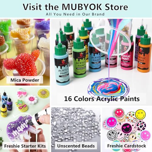 MUBYOK 1oz Matte Acrylic Paint Set with Precision Applicator Cap for Car Freshie Painting, Drawing and DIY Arts & Crafts Supplies for Adults(Pack of 12) - Image 3