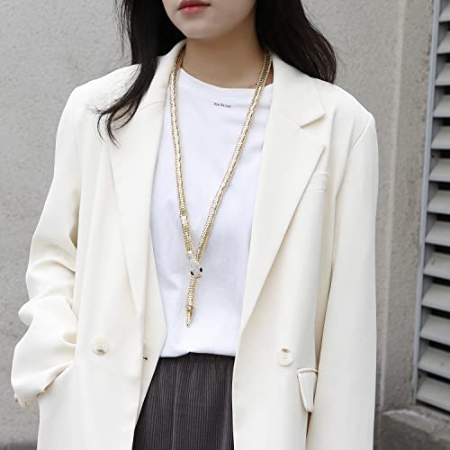 LUREME Flexible Snake Necklace & Collar Choker - Adjustable Snake Waist Chain for Women (nl006311-1) - Image 4