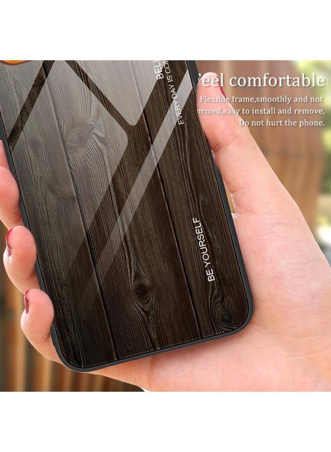 اس-توب جراب لهاتف Huawei Pura 70 Pro مصنوع من الزجاج المحبب الخشبي - Image 5