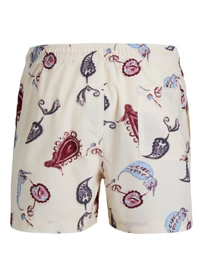JACK & JONES Printed Drawstring Swim Shorts
