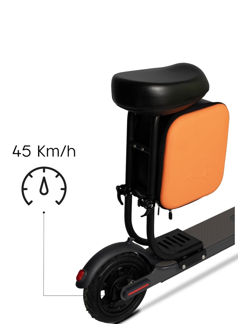 لاكي ليانغ سكوتر كهربائي قابل للطي LUCKY LIANG L11 Plus مع مقعد، موتور 350 واط، بطارية 36V 7.8Ah، سرعة 45 كم/س، مدى 35 كم، إطارات طريق 8.5 إنش، هيكل ألومنيوم، 3 سرعات + خوذة وسترة مجانية - Image 4