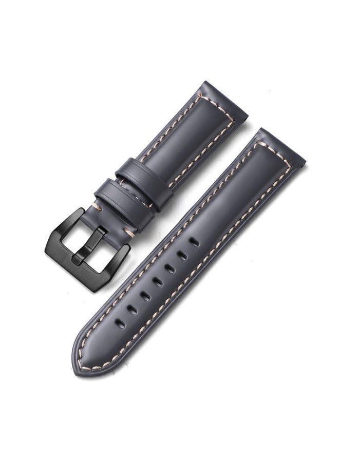 For Iwatch Strap Genuine Leather Apple Watch Strap Applewatch8 Huawei Gt3 Samsung S1 Pena Sea - Image 1